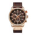 Curren Apex KREB942012 | Reloj Analógico presencia que se nota · Marrón / Dorado