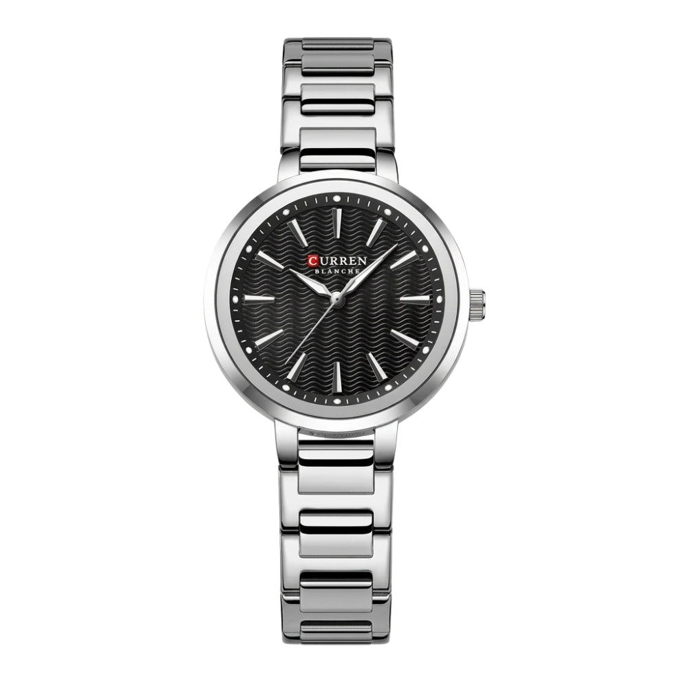 Curren Tempo KREE3801 | Reloj Analógico estilo listo para cada día · Plateado / Negro