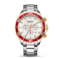 Curren Monarca KREC081904 | Reloj Analógico detalle que eleva tu look · Plateado / Rojo