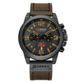 Curren Atlas KREC080102 | Reloj Analógico un acento de diseño · Marrón / Negro