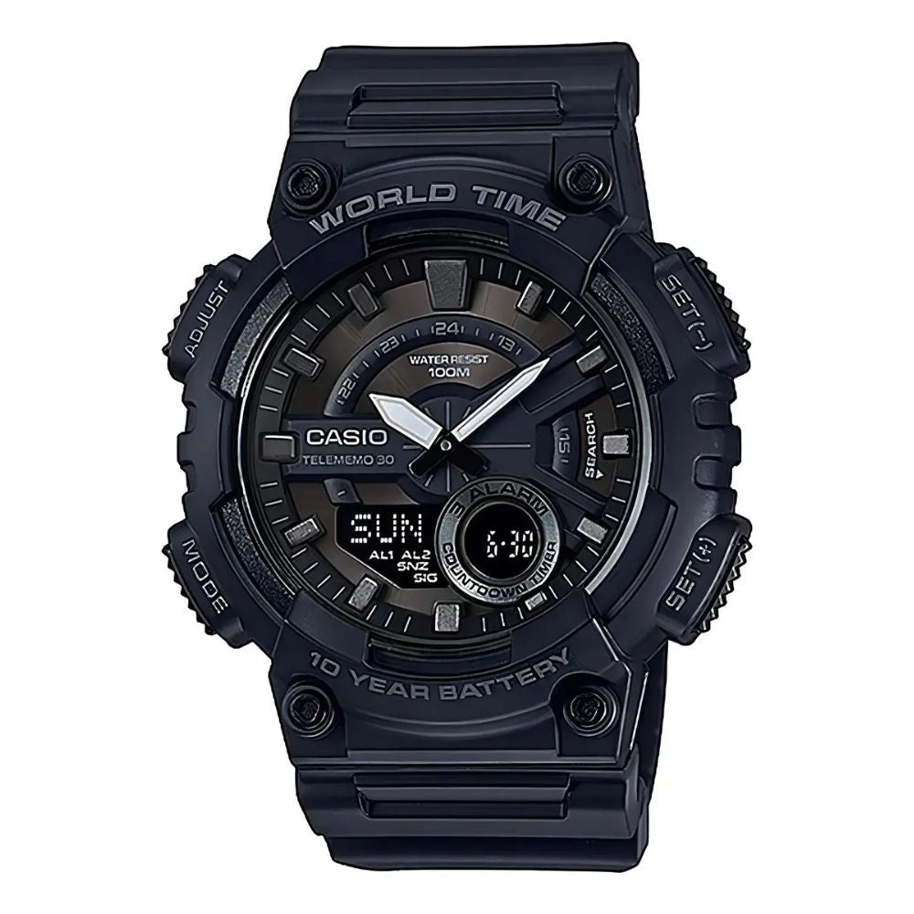 Casio Esfera AEQ-110W-1AVDF | Reloj Híbrido versatilidad bien llevada · Negro