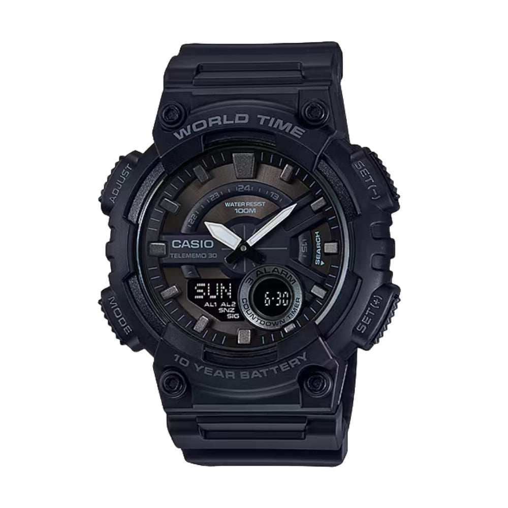 Casio Fusión AEQ_110W_1BVD | Reloj Digital carácter para tu ritmo · Negro