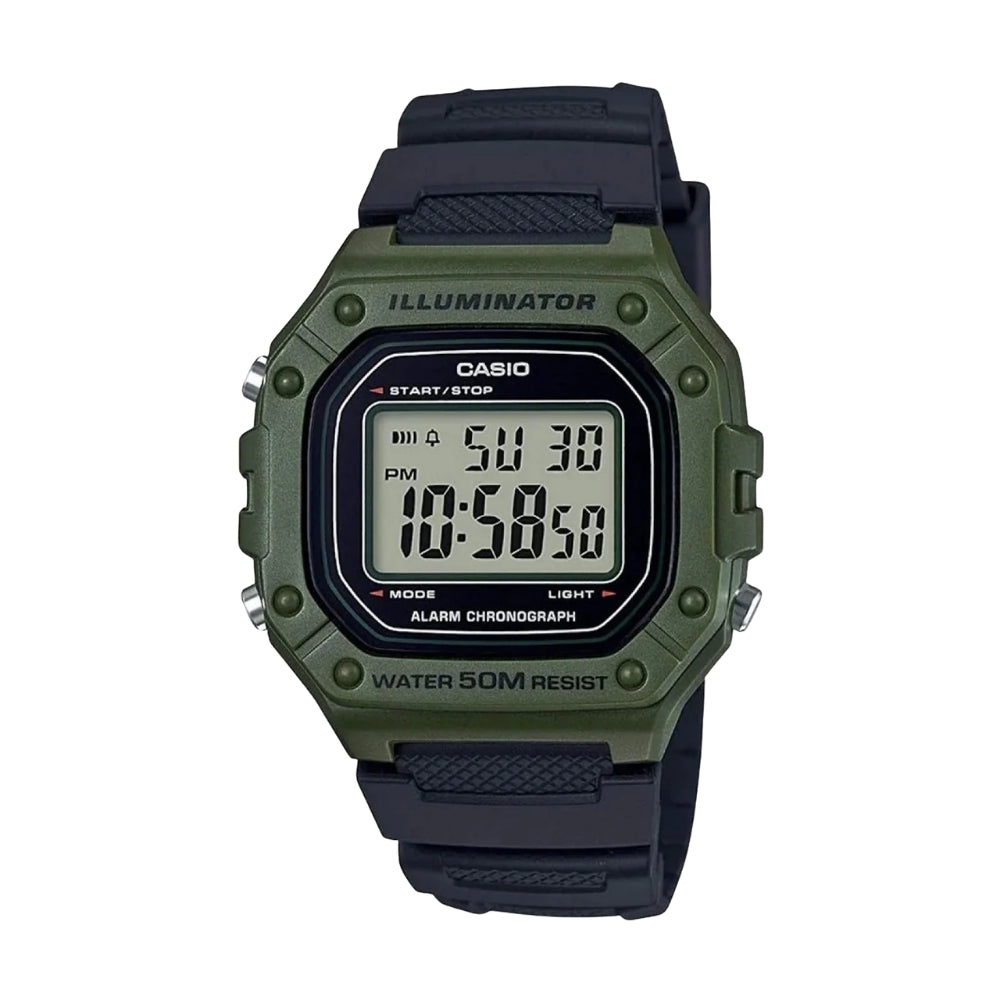 Casio Vértice W_218H_3AV | Reloj Digital versatilidad bien llevada · Negro
