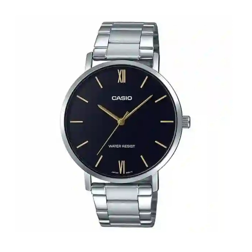 Casio Órbita MTPVT01D-1BUDF | Reloj Analógico detalle que eleva tu look · Negro