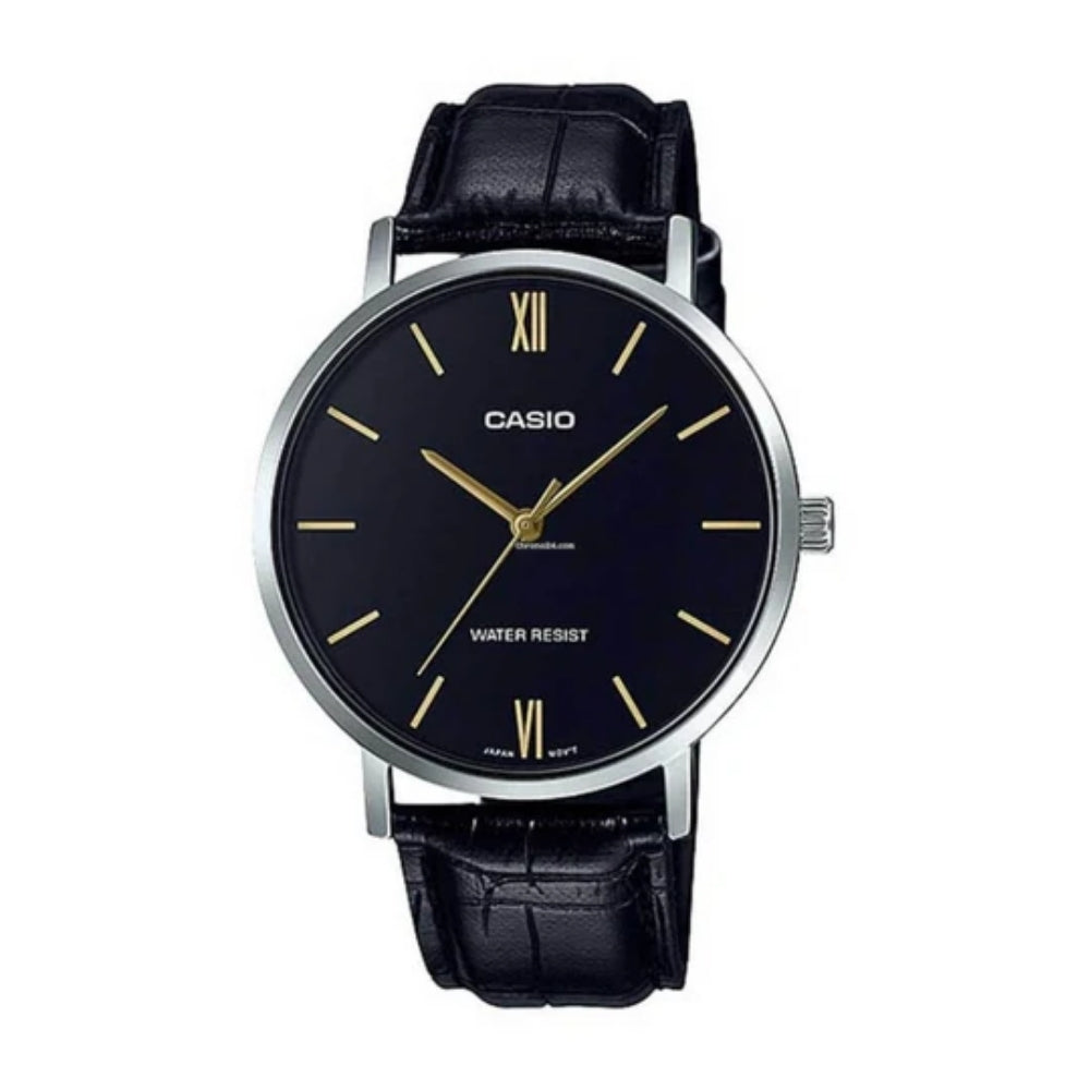 Casio Monarca MTPVT01L-1BUDF | Reloj Analógico detalle que eleva tu look · Negro