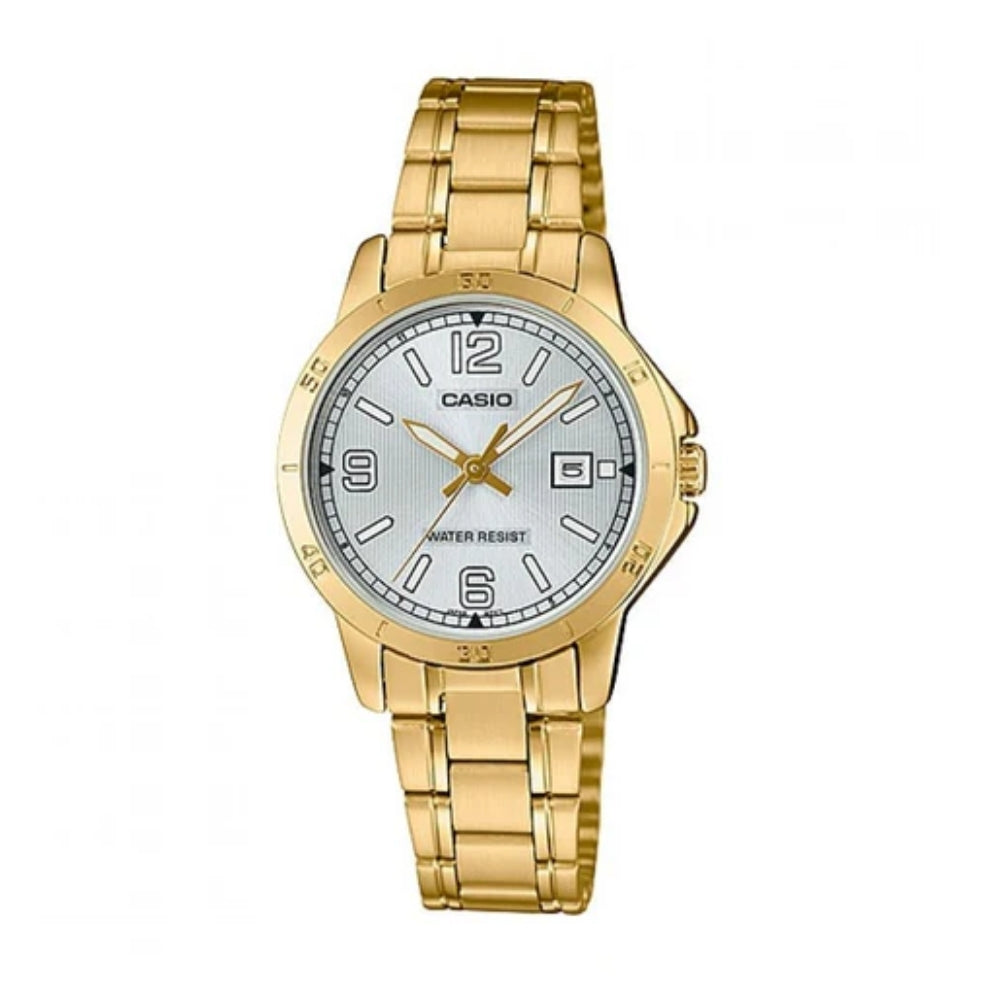 Casio Monarca LTPV004G-7B2UDF | Reloj Analógico detalle que eleva tu look · Dorado