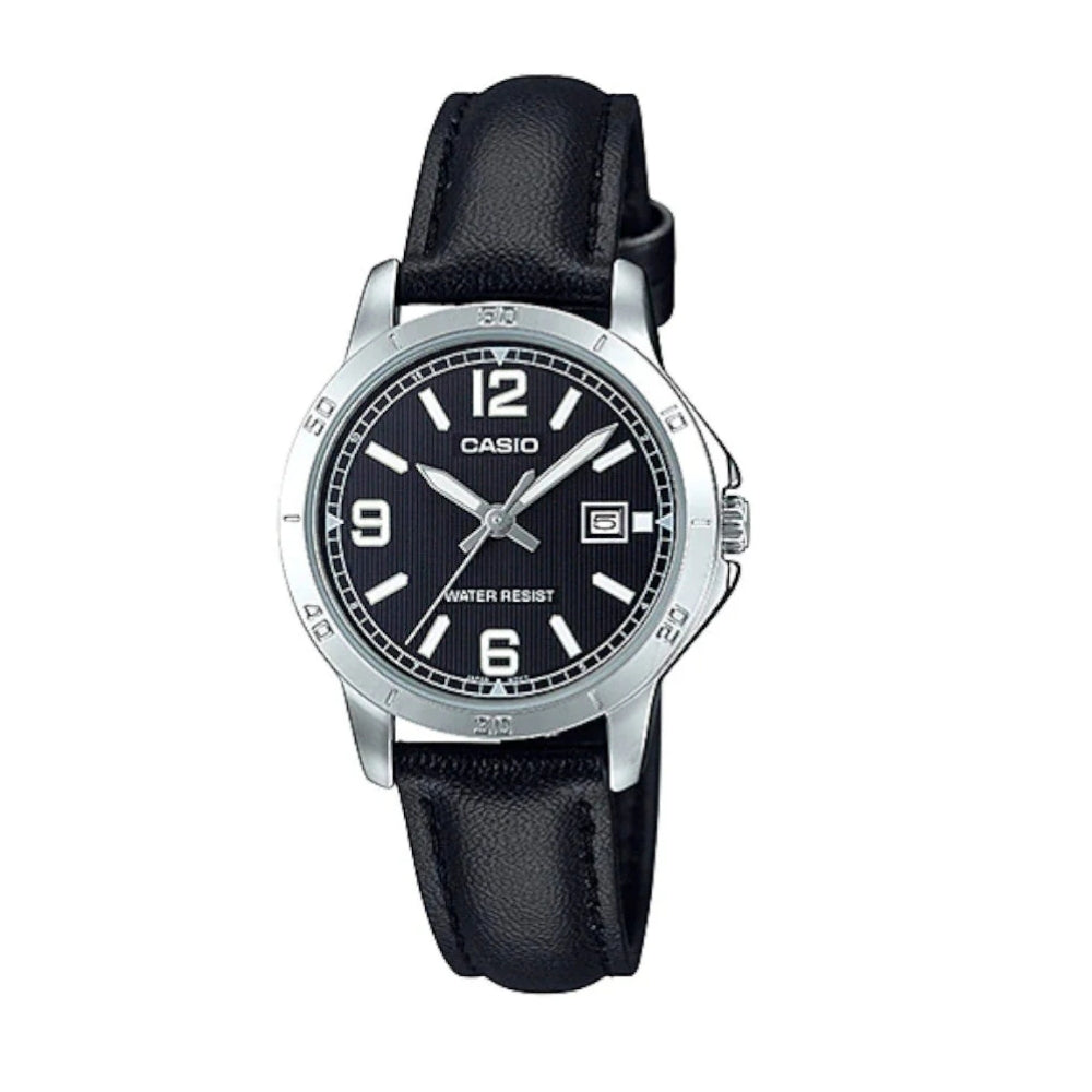 Casio Ícono LTPV004L-1BUDF | Reloj Analógico energía para tu jornada · Negro