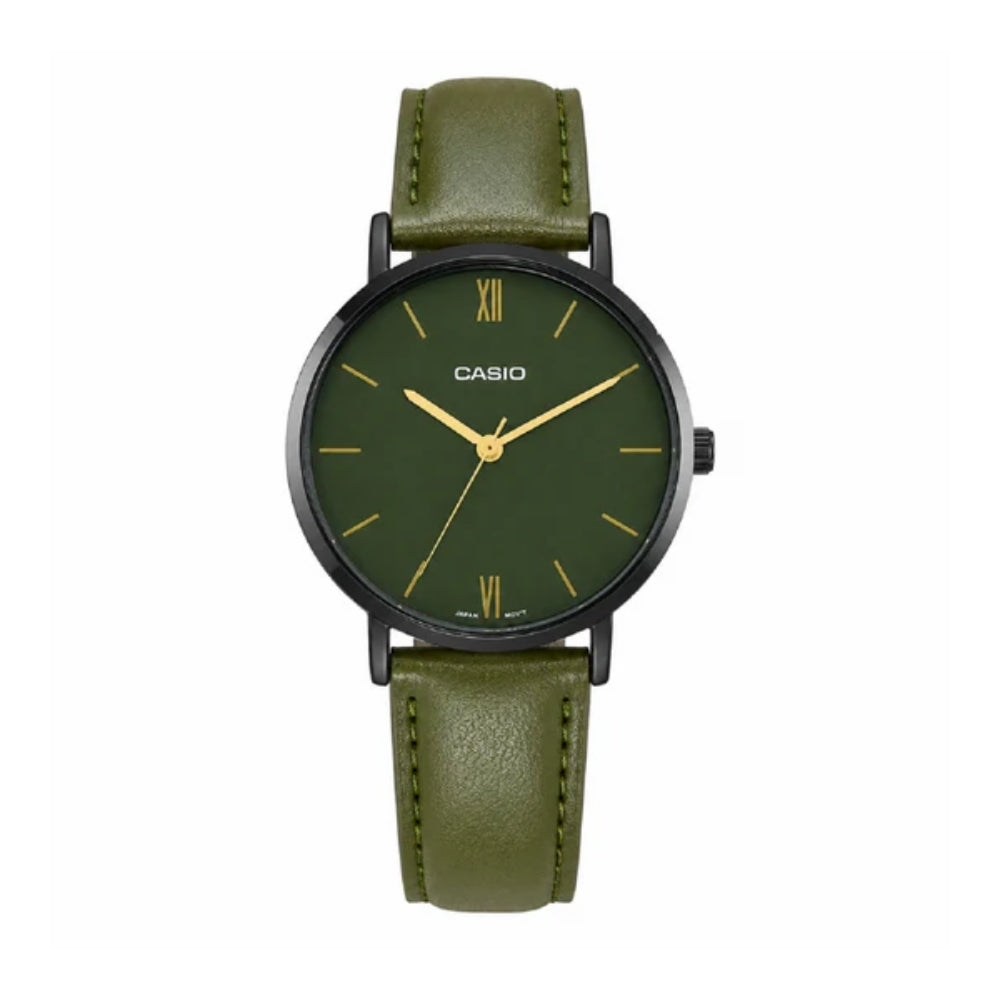 Casio Impulso LTP-VT02BL-3AUDF | Reloj Analógico un acento de diseño · Verde