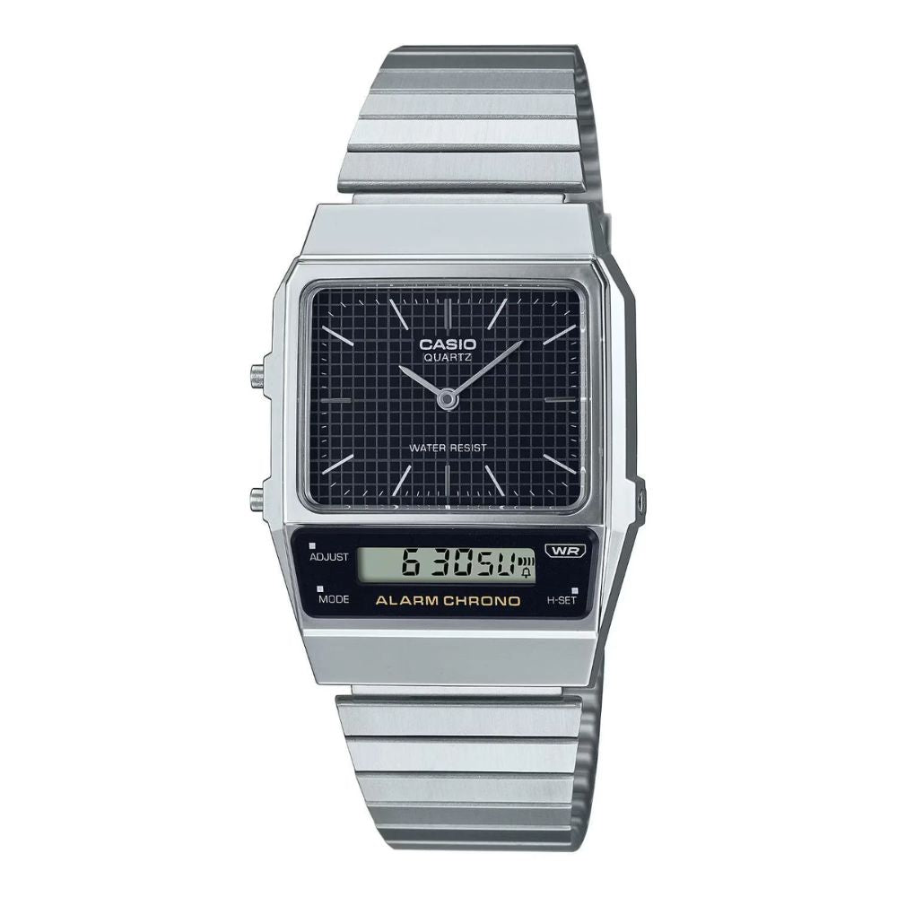 Casio Zenit AQ-800E-1ADF | Reloj Digital presencia que se nota · Plateado
