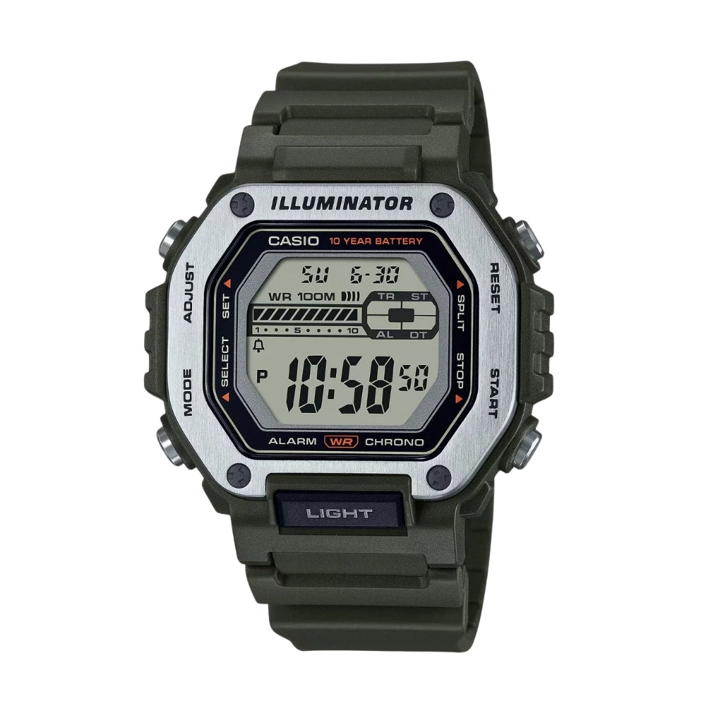 Casio Fusión MWD-110H-3AVDF | Reloj Digital carácter para tu ritmo · Verde