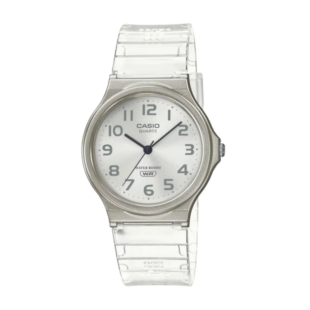 Casio Ritmo MQ-24S-7BDF | Reloj Analógico estilo listo para cada día · Transparente