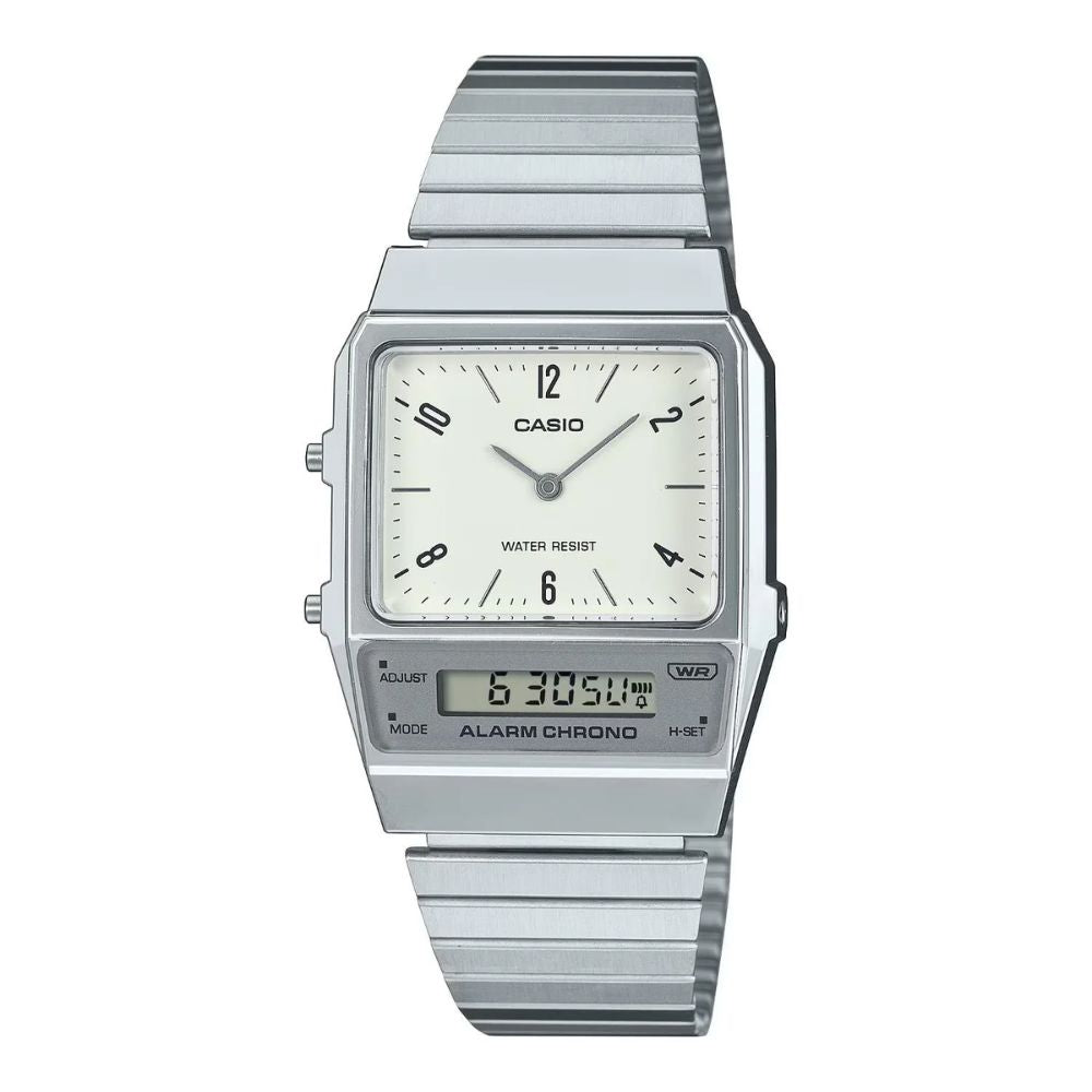 Casio Apex AQ-800E-7A2DF | Reloj Híbrido presencia que se nota · Plateado