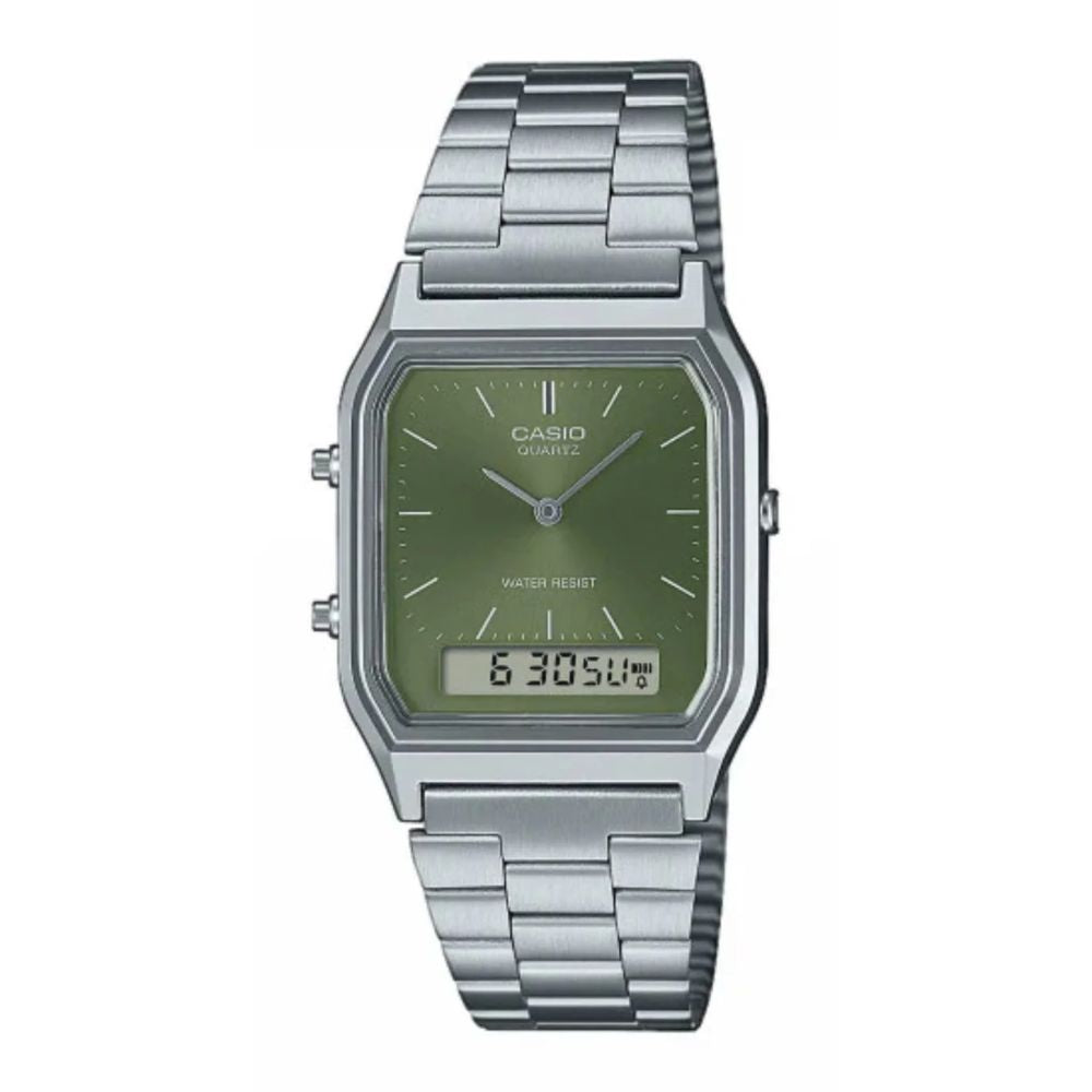 Casio Nexo AQ-230A-3AMQYDF | Reloj Híbrido estilo listo para cada día · Plateado