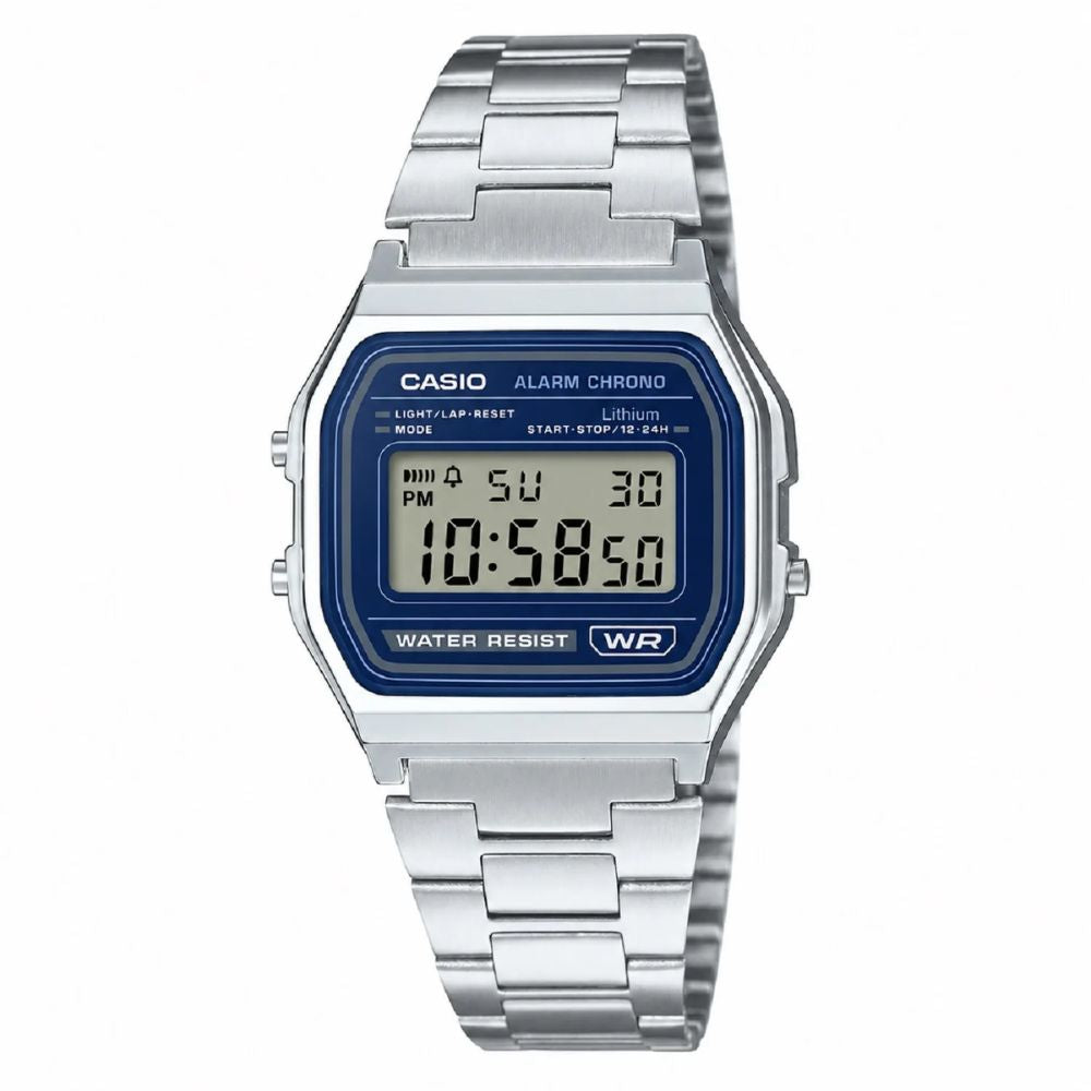 Casio Tempo A158WEA-2DF | Reloj Digital estilo listo para cada día · Plateado