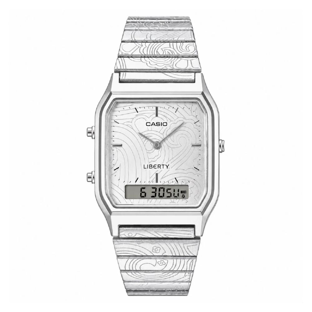 Casio Ritmo AQ-230ELT-7ADR | Reloj Híbrido estilo listo para cada día · Plateado