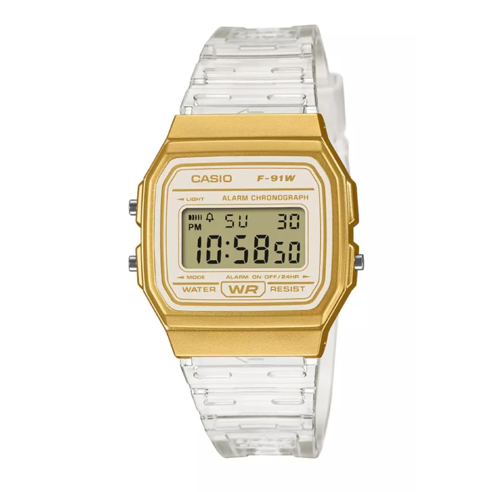 Casio Eclipse F-91WS-7A2DF | Reloj Digital equilibrio entre forma y actitud · Blanco