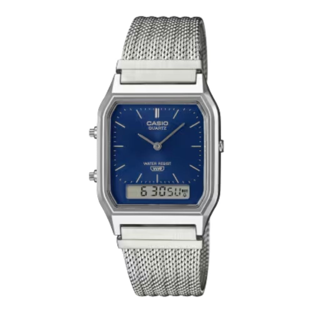 Casio Fusión AQ-230EM-2ADF | Reloj Híbrido carácter para tu ritmo · Plateado