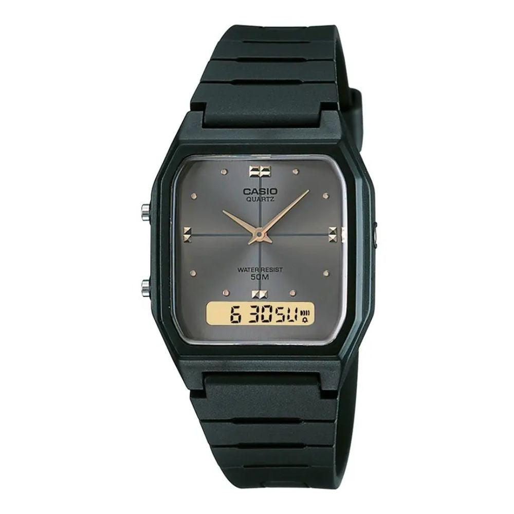Casio Vértice AW-48HE-8AV | Reloj Híbrido versatilidad bien llevada · Negro