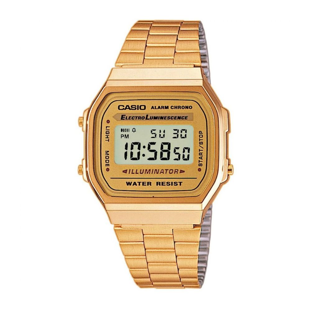 Casio Atlas A_168WG_9W | Reloj Digital un acento de diseño · Dorado