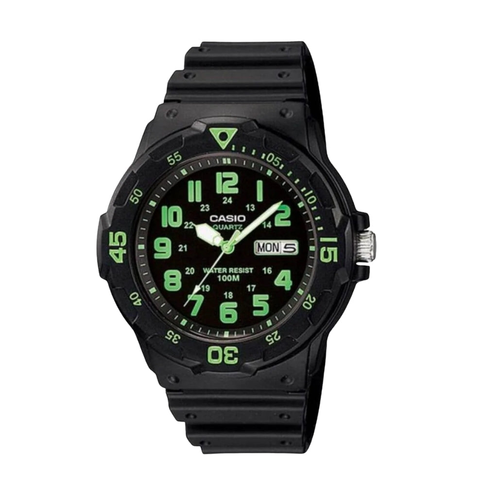 Casio Pulsar MRW_200H_3BV | Reloj Analógico un acento de diseño · Negro
