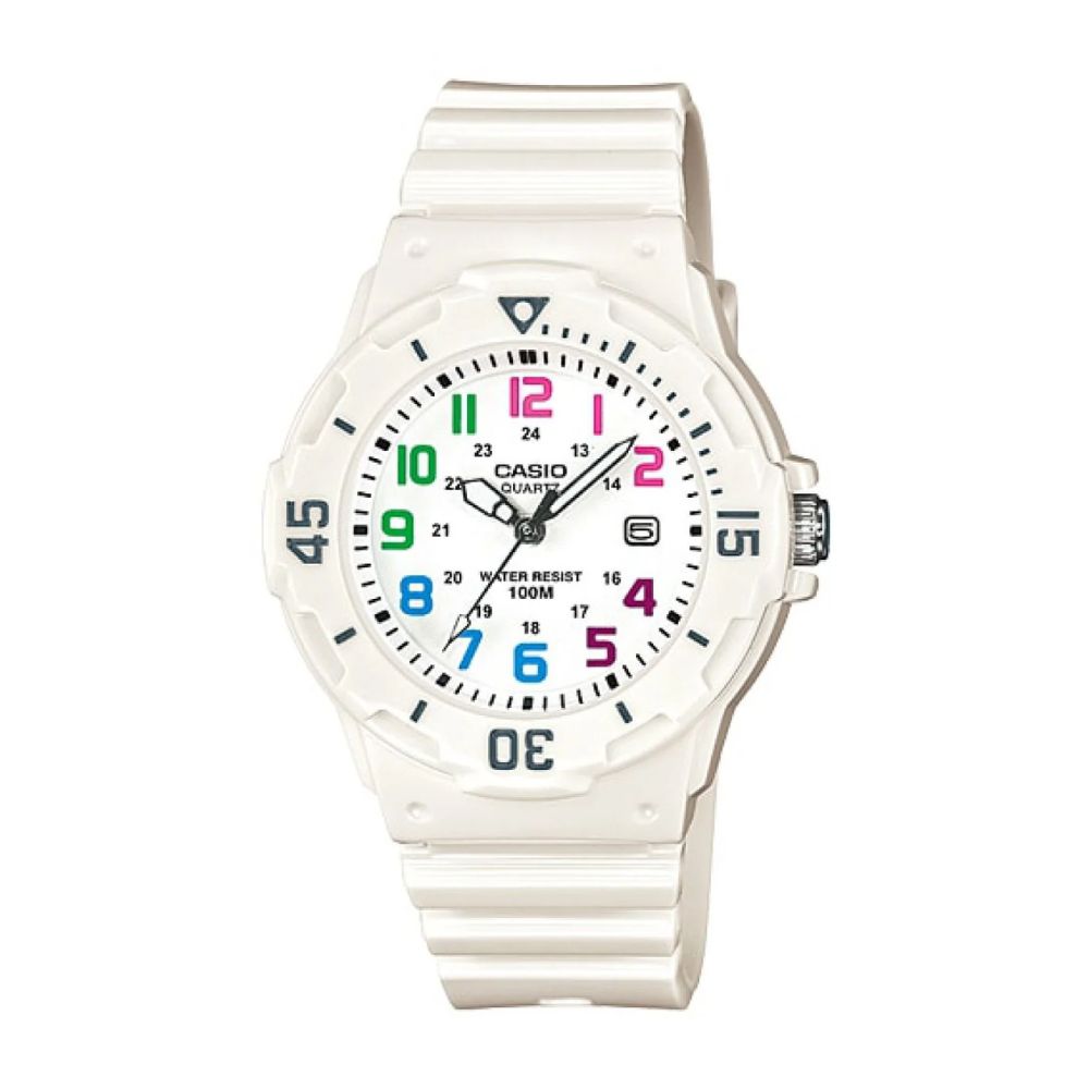 Casio Brío LRW_200H_7BV | Reloj Analógico energía para tu jornada · Blanco