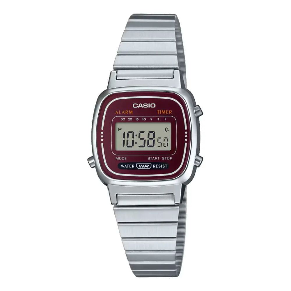 Casio Impulso LA670WA-4DF | Reloj Digital un acento de diseño · Plateado