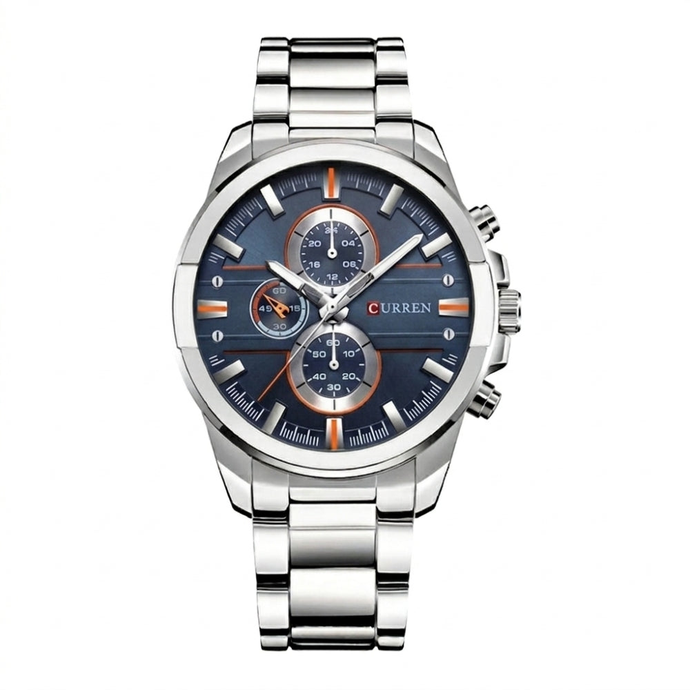 Curren Brío KREB491903 | Reloj Analógico energía para tu jornada · Plateado