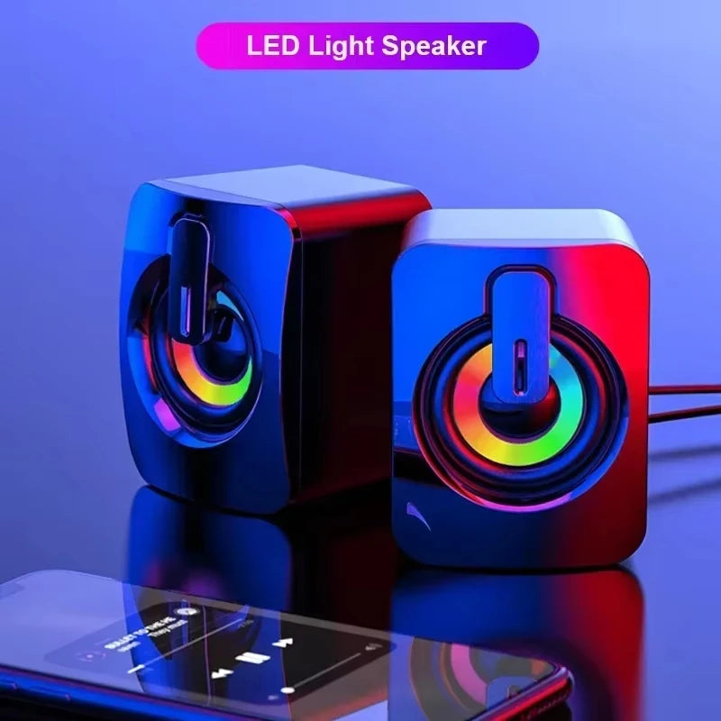 Bocinas para PC Estéreo Hi-Fi con Luz LED
