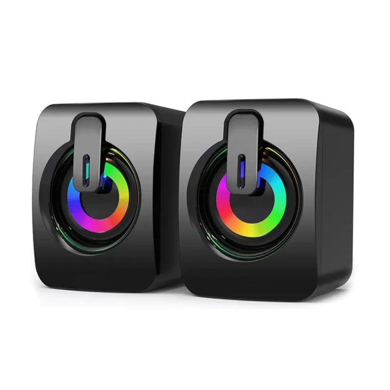 Bocinas para PC Estéreo Hi-Fi con Luz LED