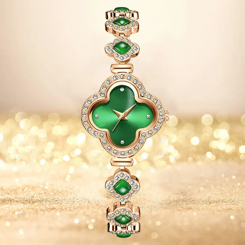 Reloj Elegante de Acero Dorado para Mujer