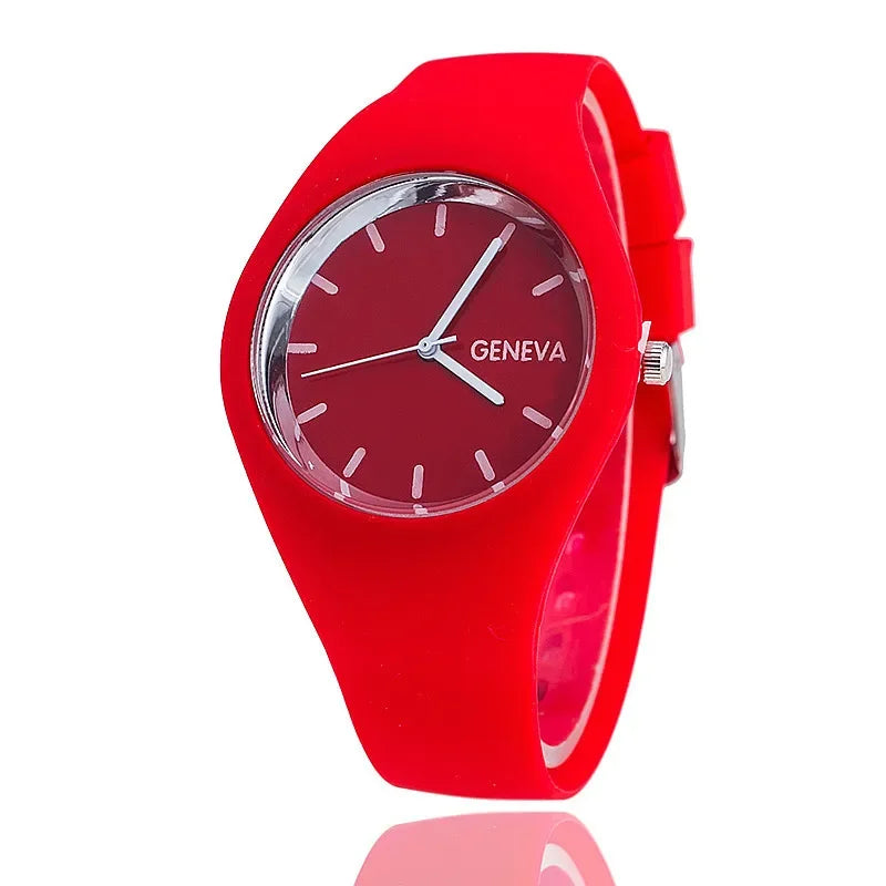 Reloj Casual de Cuarzo con Correa de Silicona