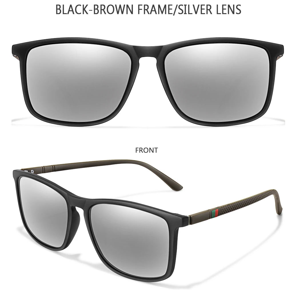 Gafas de Sol Polarizadas Cuadradas de Ciclismo y Viaje