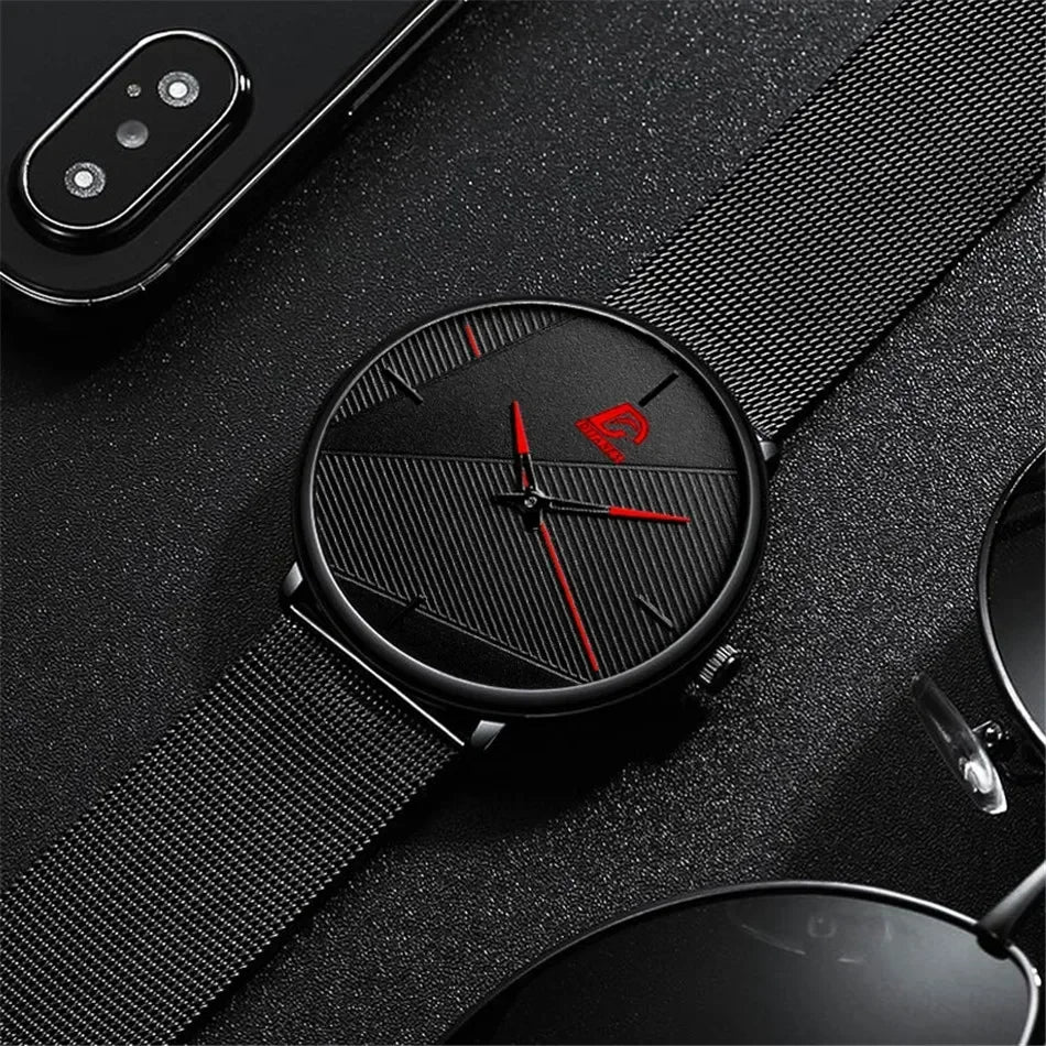 Reloj Analógico Minimalista Ultra Delgado para Hombre