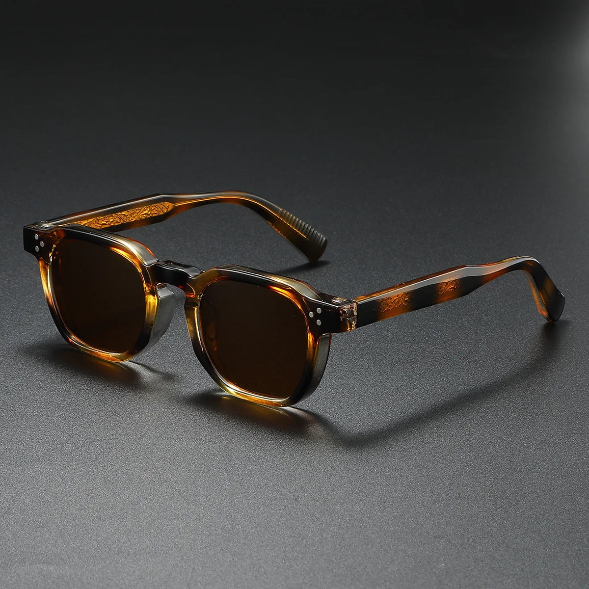 Gafas de Sol Polarizadas Cuadradas con Remaches
