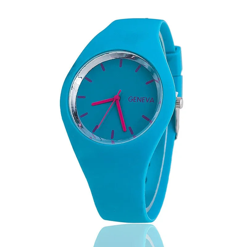 Reloj Casual de Cuarzo con Correa de Silicona