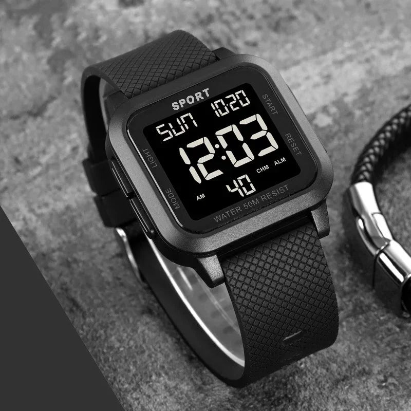 Reloj Digital Retro Deportivo para Hombre