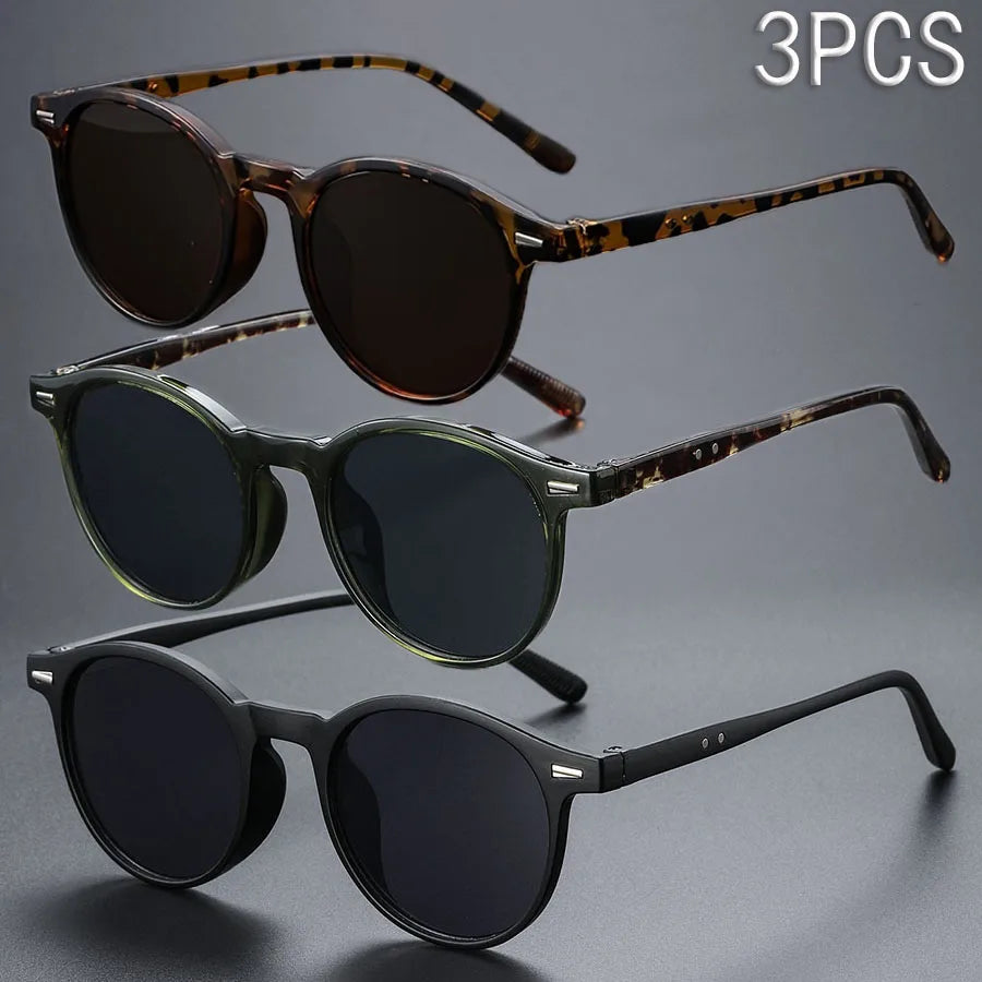 Set x3 Gafas Redondas Urbanas Unisex