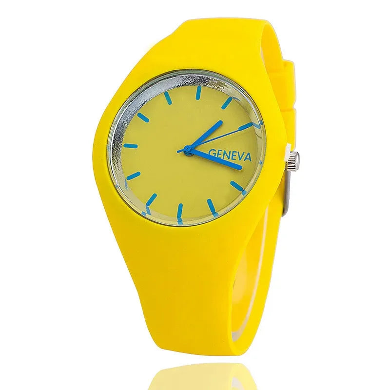 Reloj Casual de Cuarzo con Correa de Silicona