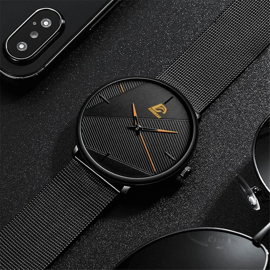 Reloj Analógico Minimalista Ultra Delgado para Hombre