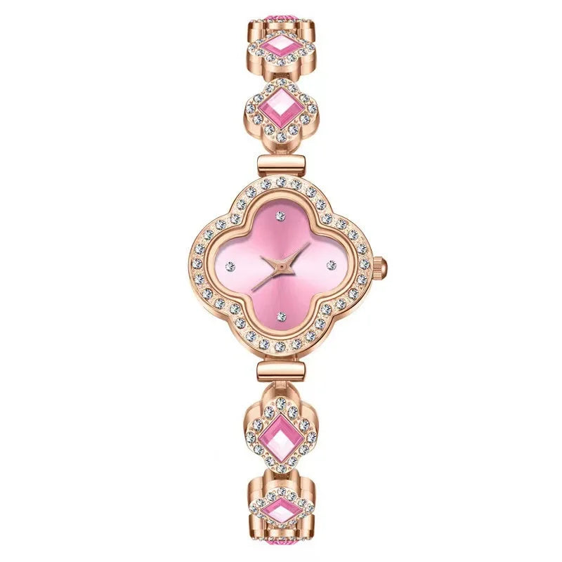 Reloj Elegante de Acero Dorado para Mujer