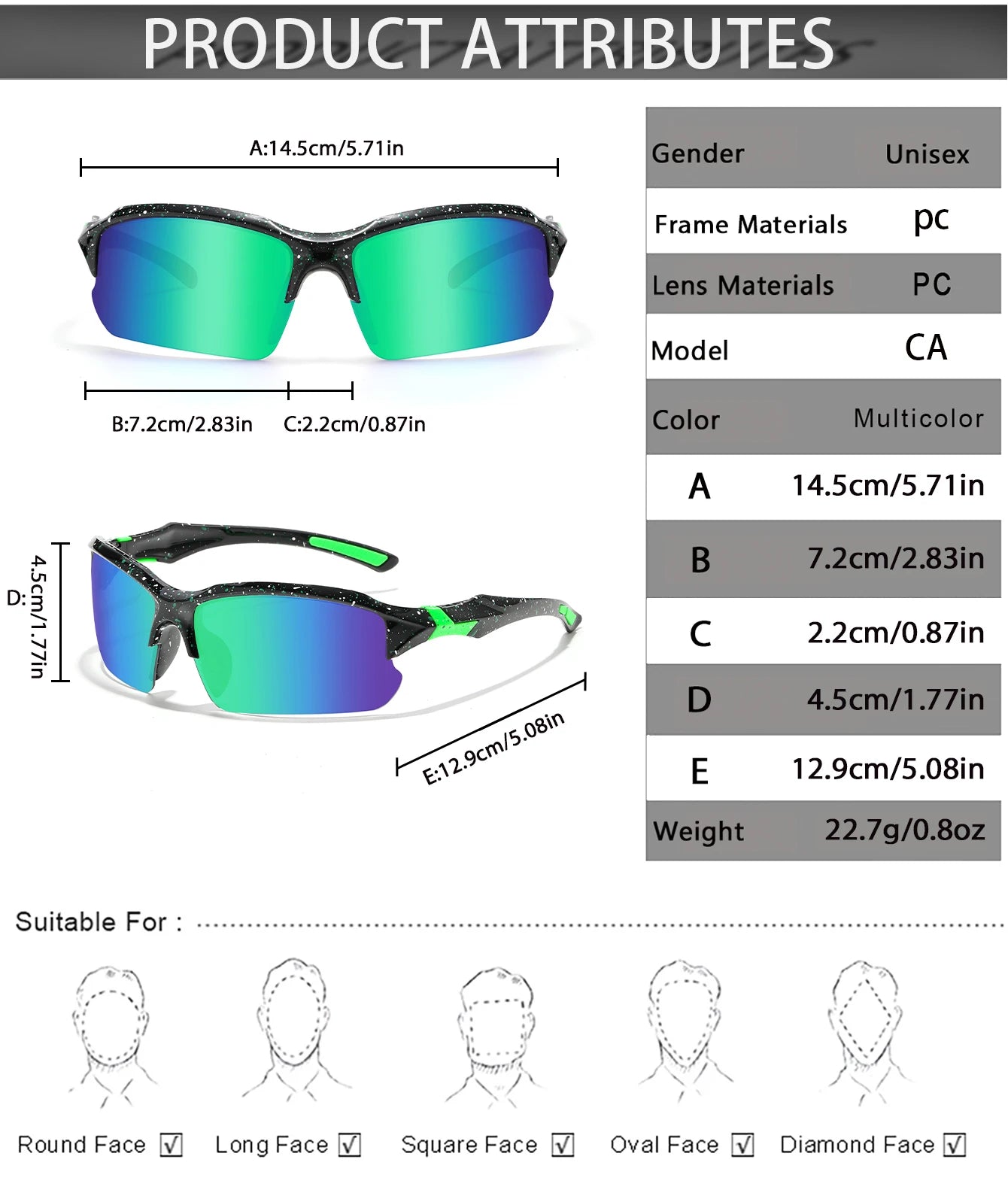 Gafas Deportivas Polarizadas Ciclismo y Running