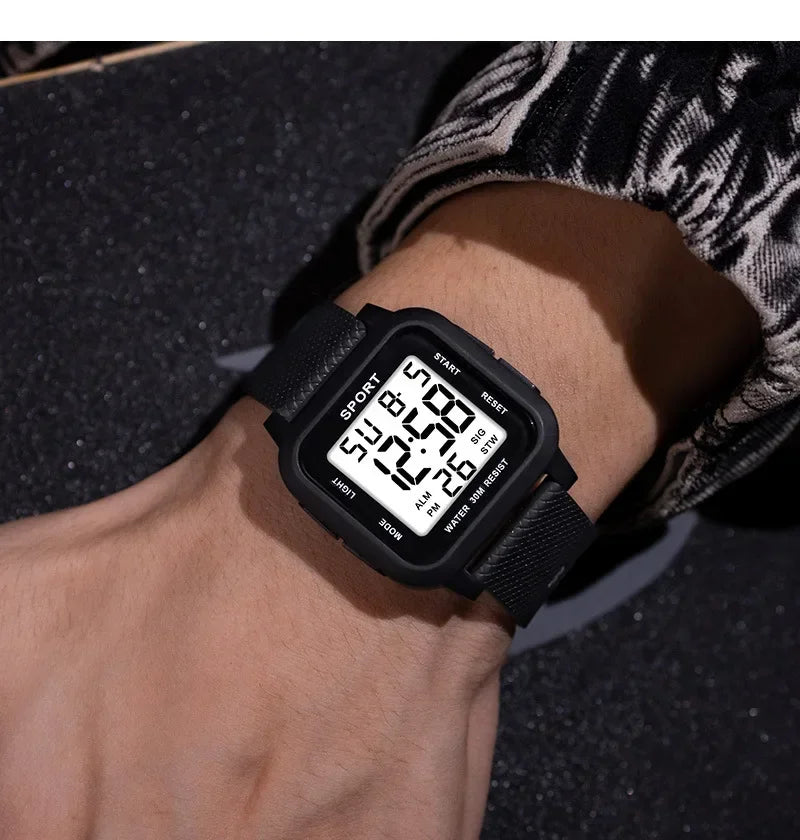 Reloj Digital Retro Deportivo para Hombre