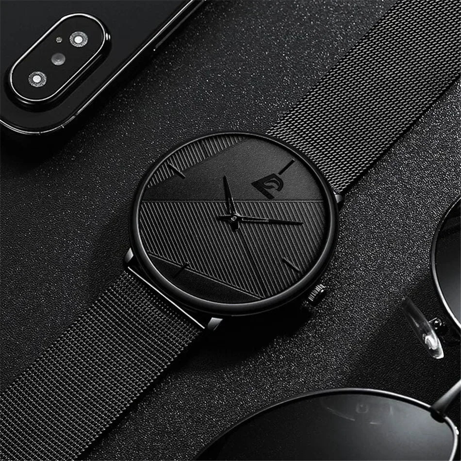Reloj Analógico Minimalista Ultra Delgado para Hombre