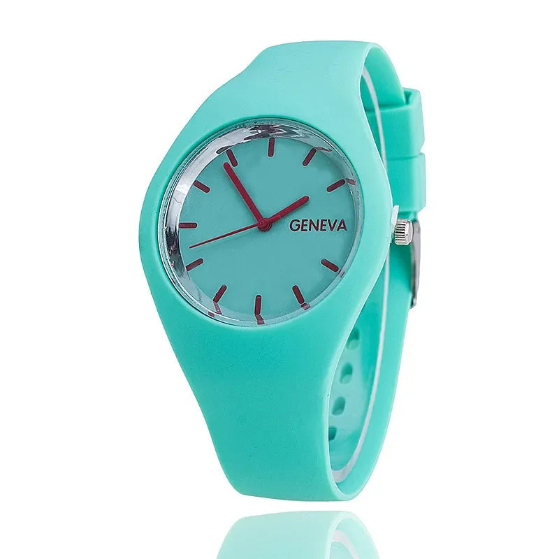 Reloj Casual de Cuarzo con Correa de Silicona