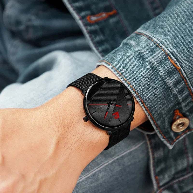 Reloj Analógico Minimalista Ultra Delgado para Hombre