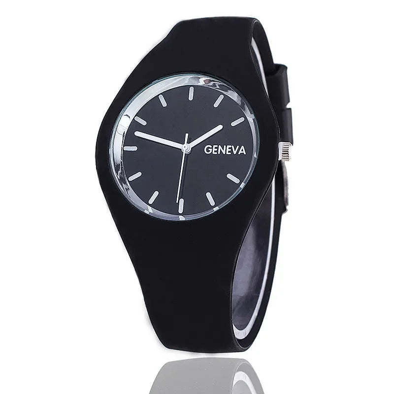 Reloj Casual de Cuarzo con Correa de Silicona