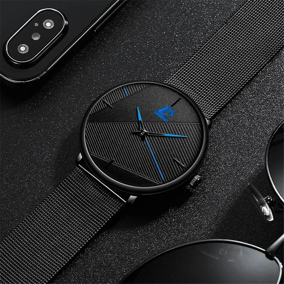 Reloj Analógico Minimalista Ultra Delgado para Hombre